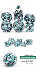 DAD669 Stripe Dice Set (7pcs) [Caribbean]