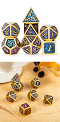 DAD585 - Metal & Enamel Dice Set (7pcs) [Carnival]