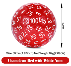 DAD331 - D100 Dice [Red Glitter]