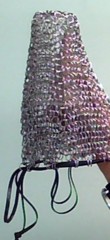 Kittensoft Chainmail Large Dice Bag With Leather String (LR/LC-S) Steel with Black Leather String