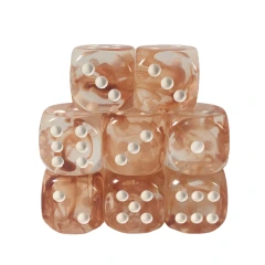 Set of 8d6 Dice - Diffusion Dwarven Mead w/ White