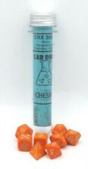 CHX30038 - Heavy - Polyhedral 7 Die Set - Orange/turquoise - Lab Dice