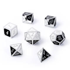 DAD543  Metal & Enamel Dice Set (7pcs) [Panda]
