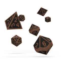 Oakie Doakie Dice - RPG Set Metal Steampunk