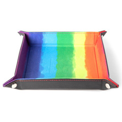 Velvet Folding Dice Tray - Watercolor Rainbow