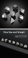 DAD805 Gemstone Dice Set (7pcs) [Hematite (Synthetic)]