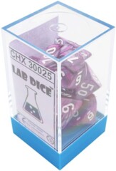 CHX30025 - Lustrous - Amethyst & White - Polyhedral 7-Die Set