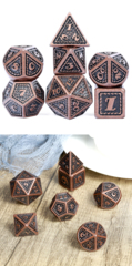 DAD589 - Metal & Enamel Dice Set (7pcs) [Fisherman]