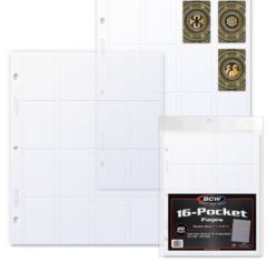 BCW - 16 Pocket Pages - 20 Pack Clear