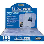 Ultra Pro 9 Pocket Pages Silver Series Box of 100