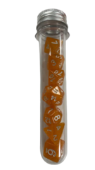 DAD027 - Resin Dice Set (7pcs) - Symphony Orange