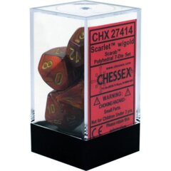CHX27414 - Scrab Scarlet/Gold Polyhedral 7 Dice Set