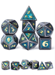 DAD566 - Metal & Enamel Dice Set (7pcs) [Atlantis]