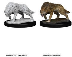 WizKids Deep Cuts Unpainted Miniatures: 73553 : Timber Wolves