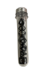 DAD029 - Resin Dice Set (7pcs) - Pearlescent Black
