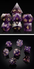 DAD801 Gemstone Dice Set (7pcs) [Amethyst (Natural)]