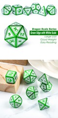 DAD568 Metal & Enamel Dice Set (7pcs) [Patrick's]