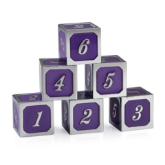 DAD576 Metal & Enamel Dice Set (Ultraviolet & Silver)