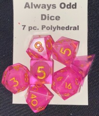 Always Odd Dice - 7pc. Polyhedral - Pink Sunrise