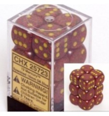 CHX25723 - Dice d6 Set: Mercury - 16mm (12) Block of Dice