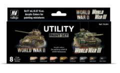 WWII & WWIII Utility Paint Set - 8 Paint Set