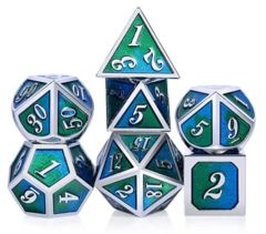 DAD515 - Metal & Enamel Dice Set (7pcs) [Earth]
