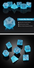 DAD847 Glass Dice Set (7pcs) [Frosted Aquamarine Zircon]