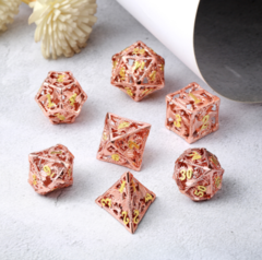 DAD613 - Hollow Dice Set (7pcs) (Dragon) [Copper & Gold]