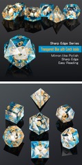DAD635 Sharp Edge Dice Set (7pcs) [Seashell]