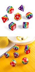 DAD066 - Resin Dice Set (7pcs) [Rainbow]