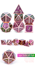 DAD586 - Metal & Enamel Dice Set (7pcs) [Lizard]