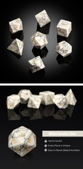 DAD806 Gemstone Dice Set (7pcs) [Howlite (Synthetic)]