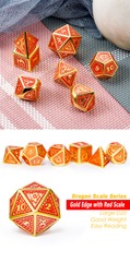 DAD569 Metal & Enamel Dice Set (7pcs) [Phoenix]