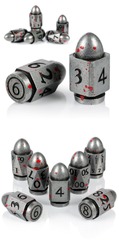 DAD695 Metal & Enamel Dice Set (7pcs) (Bullet) [Blood & Iron]