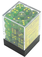 CHX27965 - Borealis Maple Green/yellow - 12mm d6 Dice Block