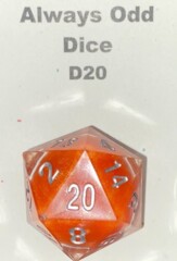 Always Odd Dice - D20 - Orange Crush