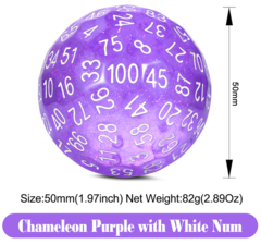 DAD333 - D100 Dice [Purple Glitter]
