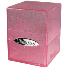 Ultra Pro Deck Box: Satin Glitter Pink Cube
