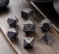 DAD549  Metal & Enamel Dice Set (7pcs) [Iron]