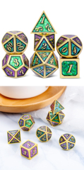 DAD584 - Metal & Enamel Dice Set (7pcs) [Scarab]