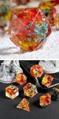 DAD646 Sharp Edge Dice Set (7pcs) [Amber]