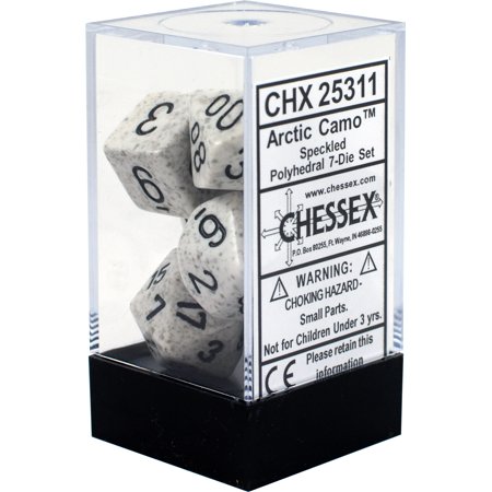 CHX25311 - Speckled Artic Camo 7 Dice Set