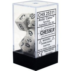 CHX25311 - Speckled Artic Camo 7 Dice Set