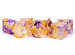16mm Resin Poly Dice Set Unicorn: Royal Sunset
