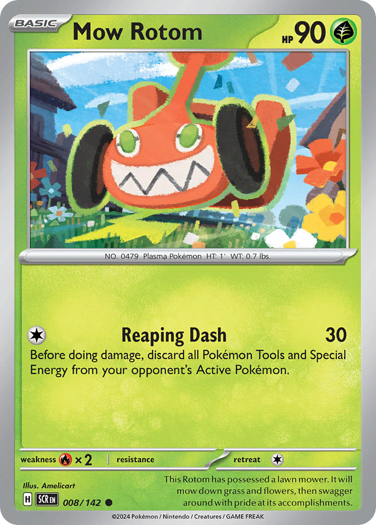 Mow Rotom - 008/142 - Common - Reverse Holo