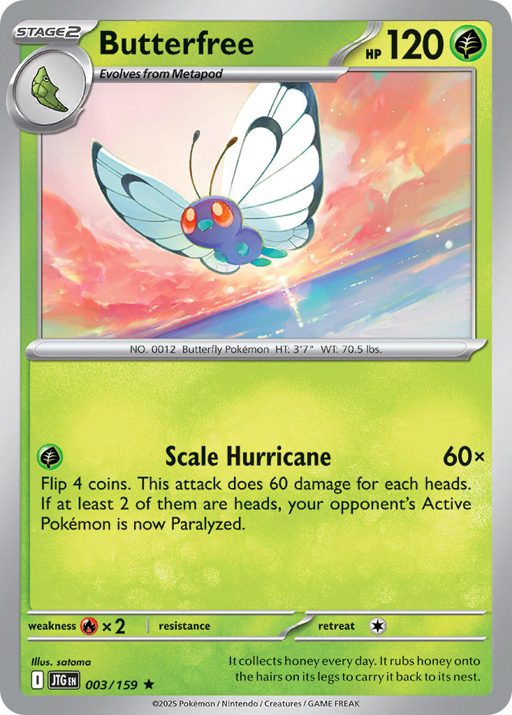Butterfree - 003/159 - Rare - Reverse Holo