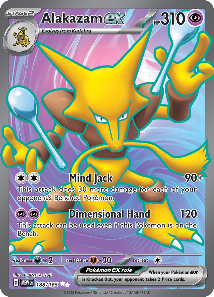 Alakazam ex - 188/165 - Full Art Ultra Rare