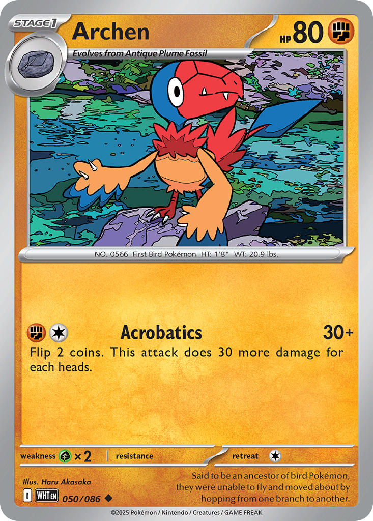 Archen - 050/086 - Uncommon - Reverse Holo