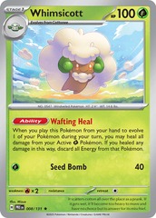 Whimsicott (Master Ball Pattern) - 008/131 - Rare - Reverse Holo