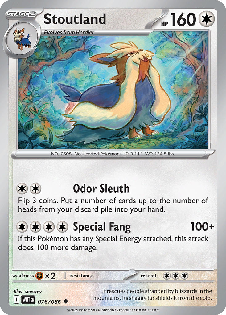 Stoutland - 076/086 - Uncommon - Reverse Holo